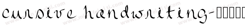 cursive handwriting字体转换